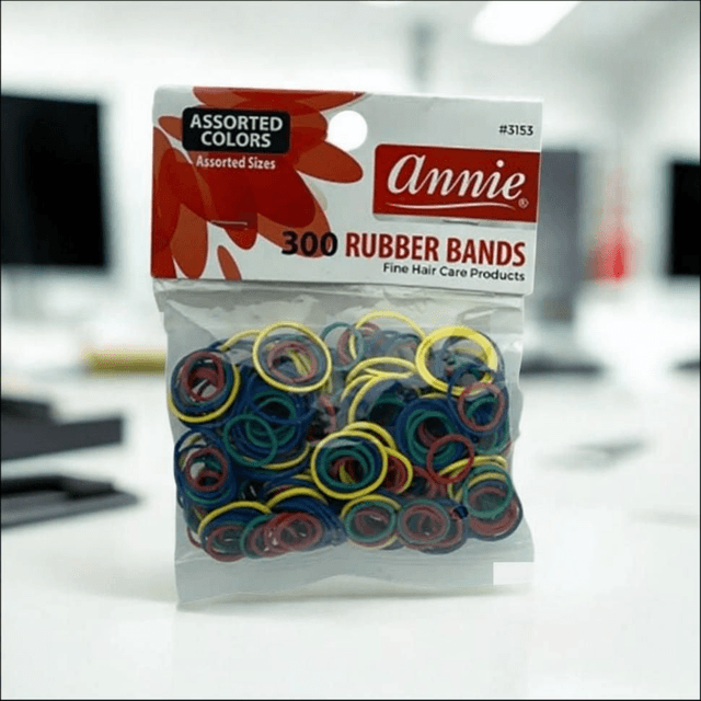 Annie Rubber Bands – 300 Pieces | Multi-Coloured Hair Accessories

