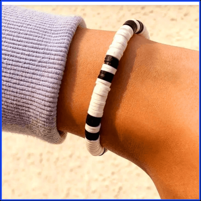 White & Black Beaded Necklace – Unisex Style | Fashion Jewellery

