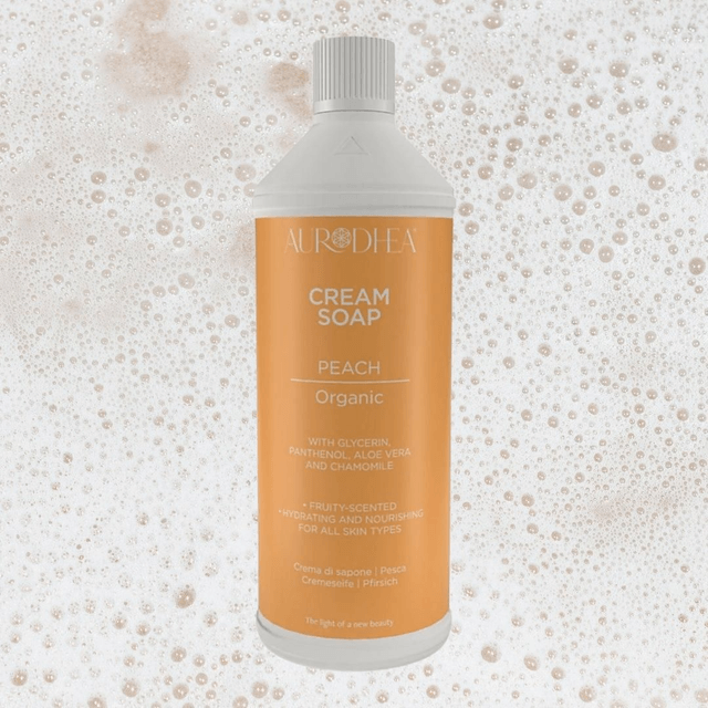 Aurodhea Cream Soap – Peach (Organic) 1000ML | Gentle & Nourishing

