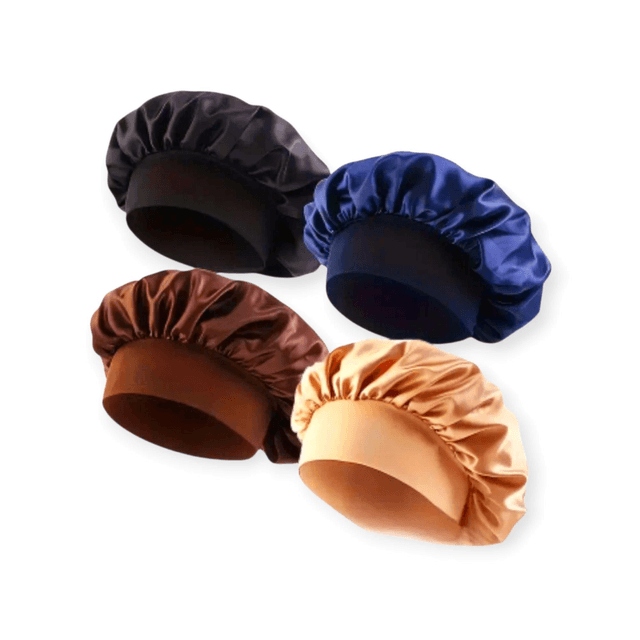 Satin Caps Bonnet with Elastic Wide Band | Hair Accessories 