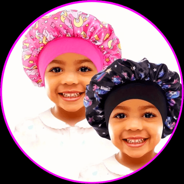 Kids’ Satin Sleep Bonnet – Assorted Designs | Kids’ Hair Accessories

