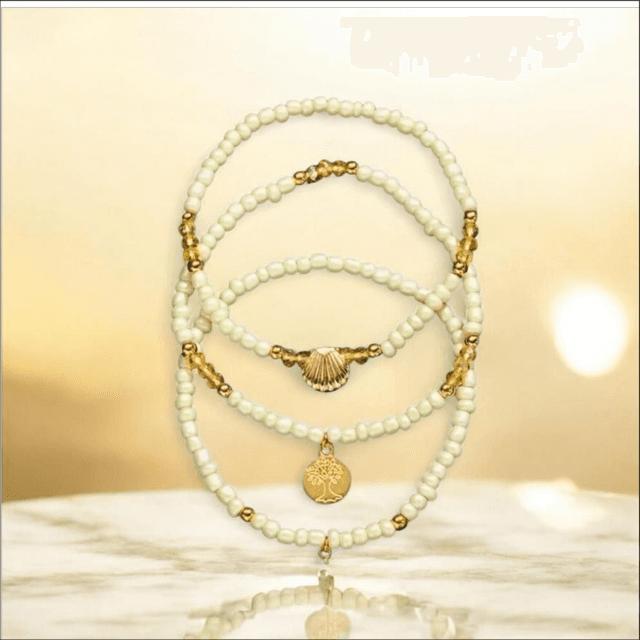 Layered Pearl Anklet Set – Beachy &amp; Elegant | Foot Jewellery

