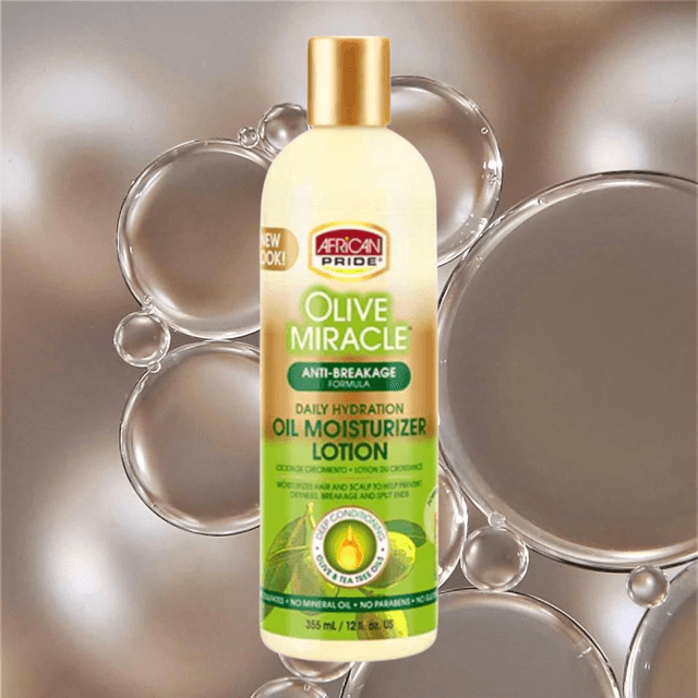 African Pride Olive Miracle Daily Hydration Oil Moisturizer Lotion – 355ML | Haircare &amp; Moisturiser
