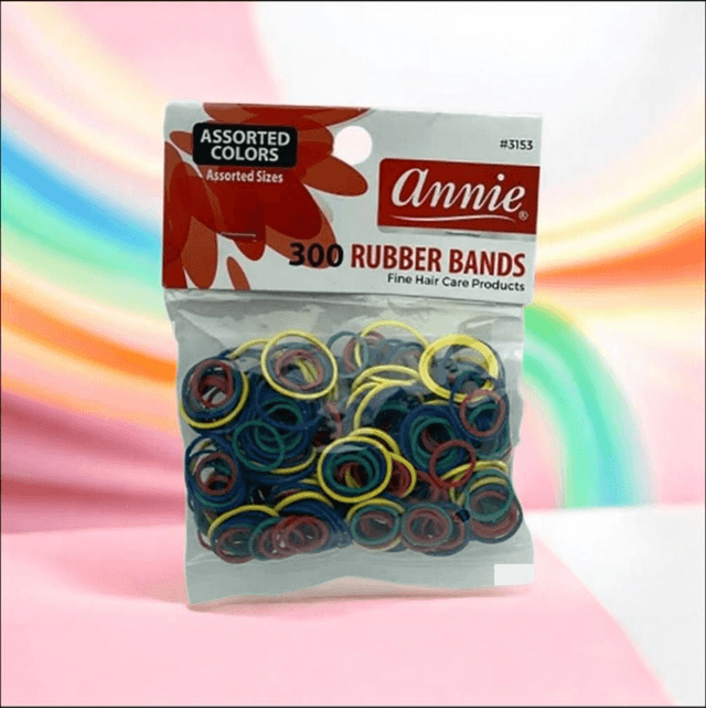 Annie Rubber Bands – 300 Pieces | Multi-Coloured Hair Accessories

