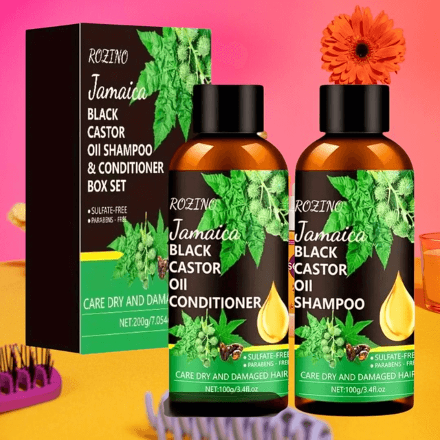Rozino Black Castor Oil Shampoo &amp; Conditioner | Haircare &amp; Nourishment


