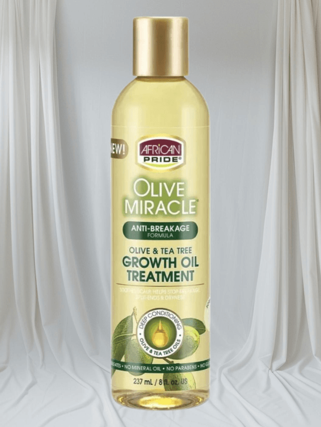 African Pride Olive &amp; Tea Tree Growth Oil Treatment – 8oz | Haircare &amp; Oil
